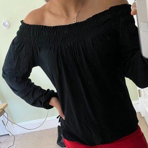Women's black off the shoulder top